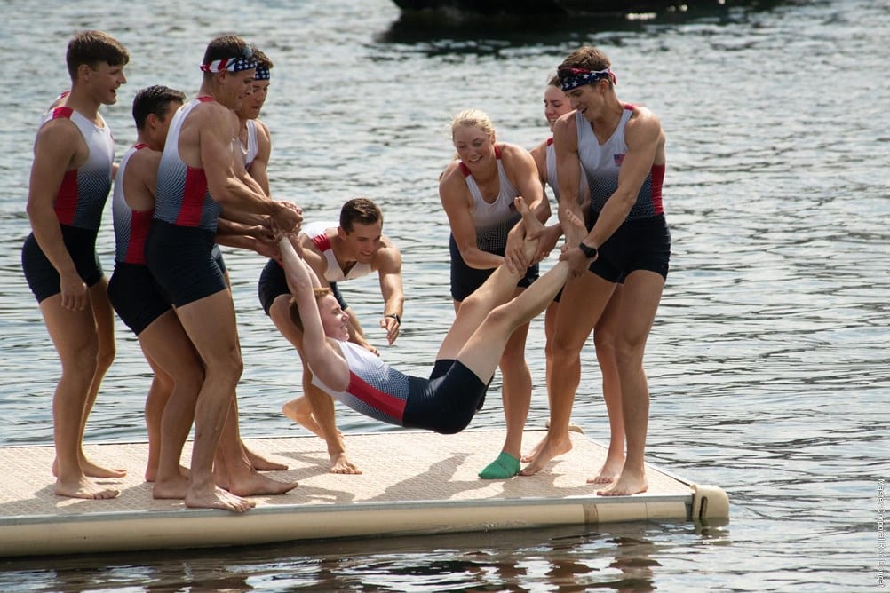Navy Rowing celebrates King's Cup victory!