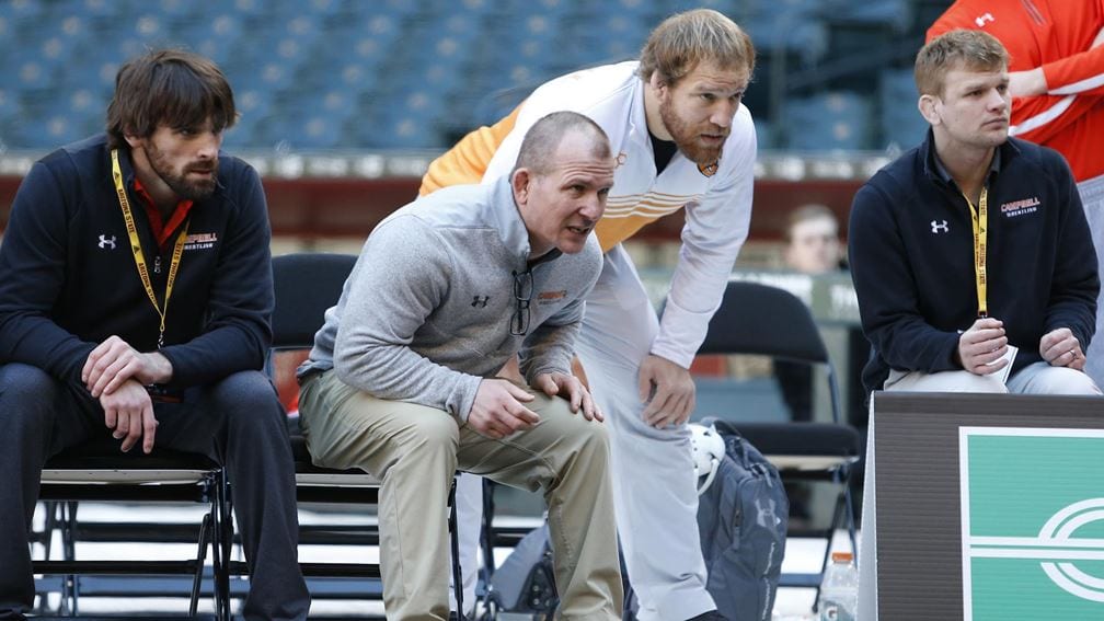 Navy Wrestling Coach Cary Kolat and Assistants Mike Evans & Blaize Cabell