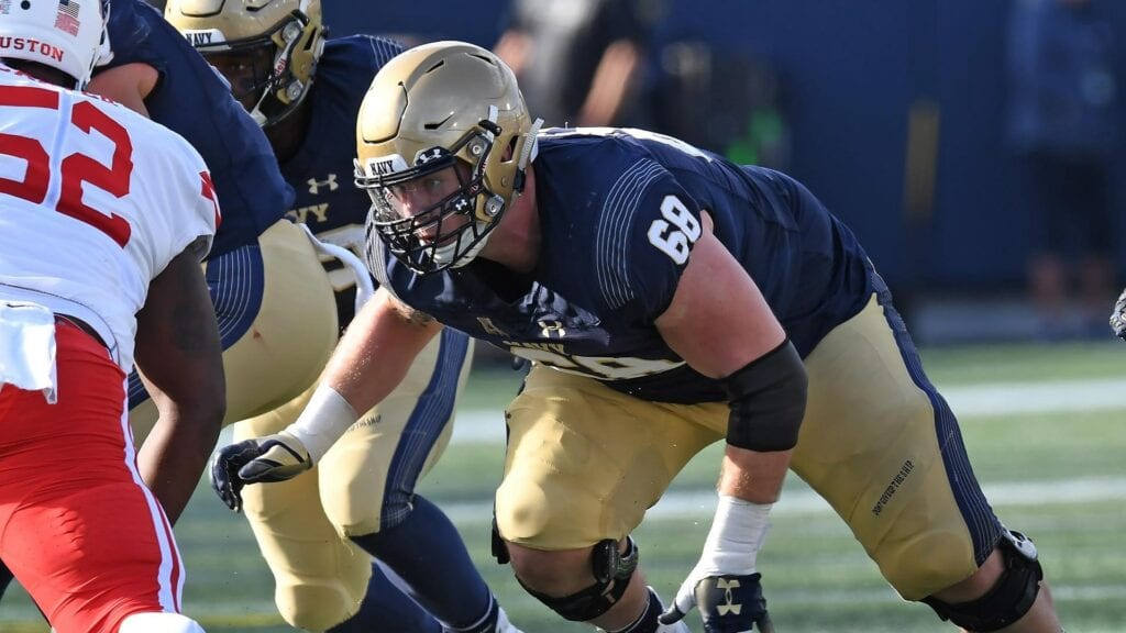 Navy offensive lineman Dave Forney
