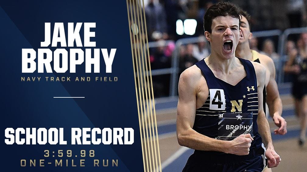 Jake Brophy became part of Navy history with his sub 4 minute mile.