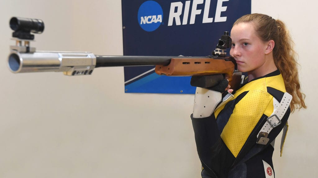 Kestrel Kuhne is the Navy Rifle team captain.