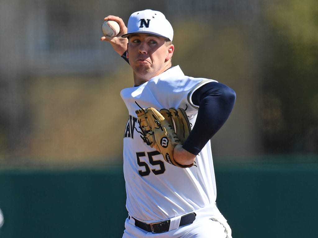 Navy Baseball pitcher Charlie Connolly