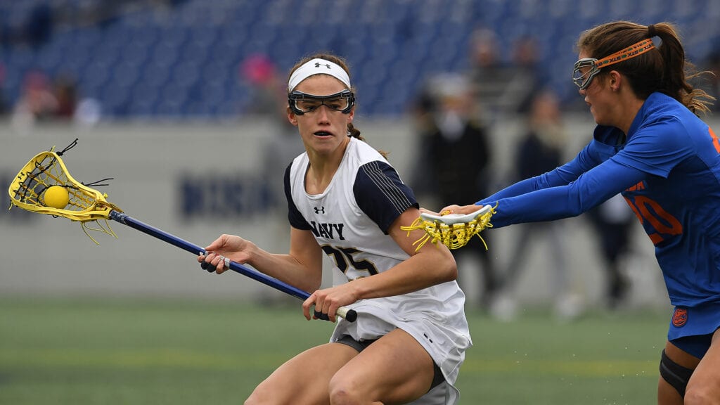 Navy Women's Lacrosse Midfielder Kayla Harris was another offensive threat for the Mids.