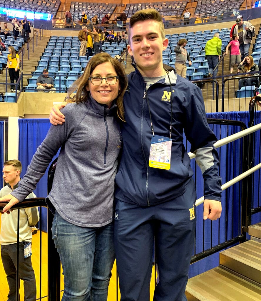 Navy Rifle athlete Mike Zanti with his mom Kathleen