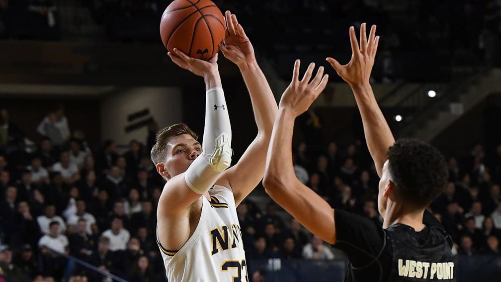 Navy basketball forward Luke Loehr