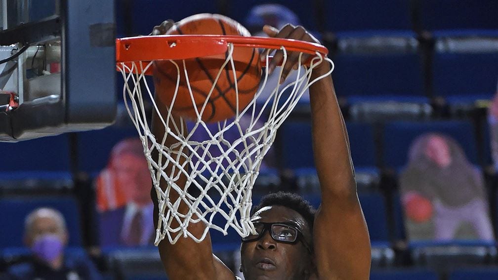 Navy's Richard Njoku leads the team in offensive rebounds.