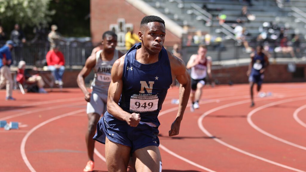 Navy track & Field sprinter Eric Hughey