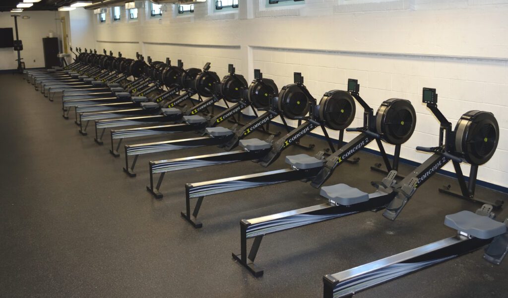 Concept 2 Erg Machines used by the Navy Rowing team.