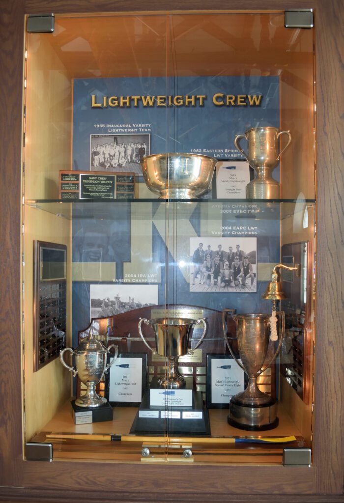 Navy Lightweight Rowing Trophy Case
